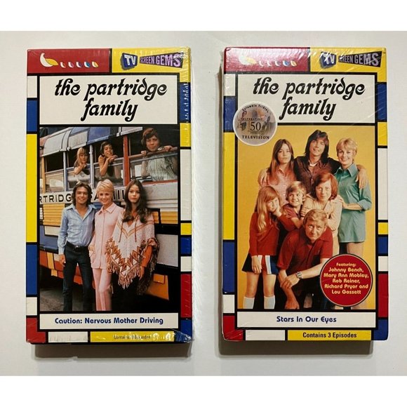 The Partridge Family - Stars in Our Eyes + Nervous Mother Driving 2 VHS LOT - Picture 1 of 2